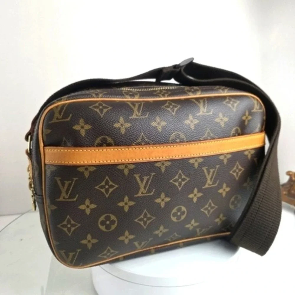 Louis Vuitton Reporter PM Monogram Shoulder Crossbody Messenger Bag Brown